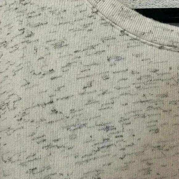 Lou & Grey Womens Sweatshirt XXL White Gray Black Heathered Back Zip Round Neck - Picture 2 of 7